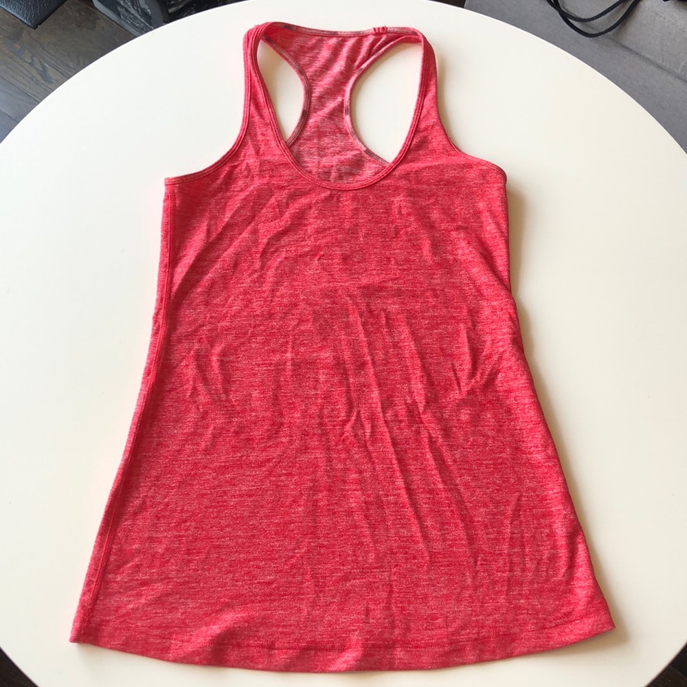 Lululemon Cool Racerback Heathered Pink Sz 8